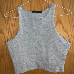 GORGEOUS GREY HALTER NECK CROP TOP